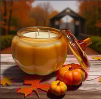 Image 4 of Glass Pumpkin Candle 