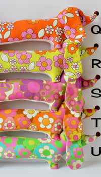 Image 5 of Handmade Retro Fabric Dachsund Toy