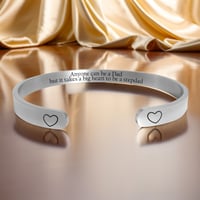 Image 3 of Meaningful Bracelet for Stepdad. Stepdad deserves a Gift with meaning and Love.