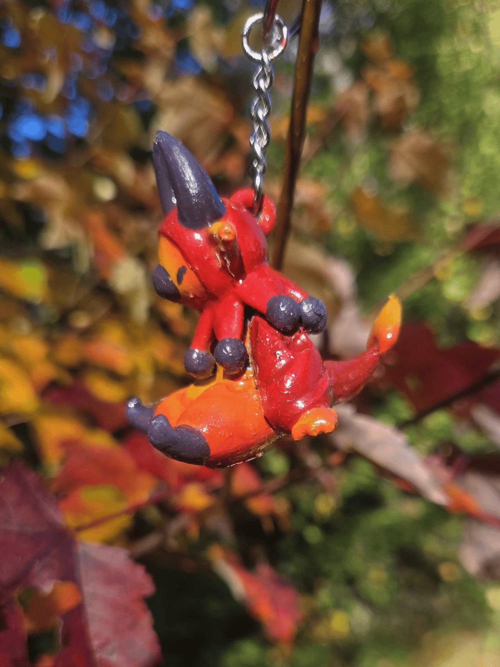 Image of Little red demon clown keychain