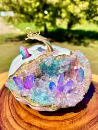 Image 1 of Handmade Geode Pumpkins and Mushrooms