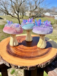 Image 2 of Handmade Geode Pumpkins and Mushrooms