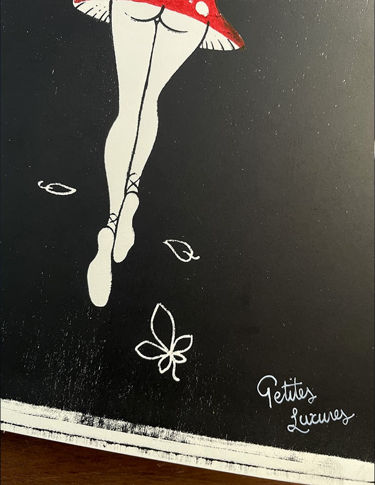 Image of "Le Songe d'une Nuit d'Automne " handmade woodcut art print
