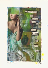 Time to Rise - original collage and paint