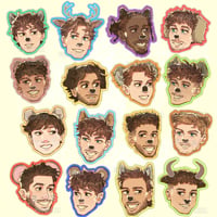 Image 1 of F1 x Animals Magnets 
