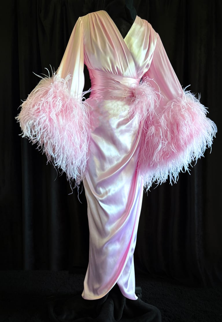 Limited Edition Special Order Pale Pink "Selene" Dressing Gown