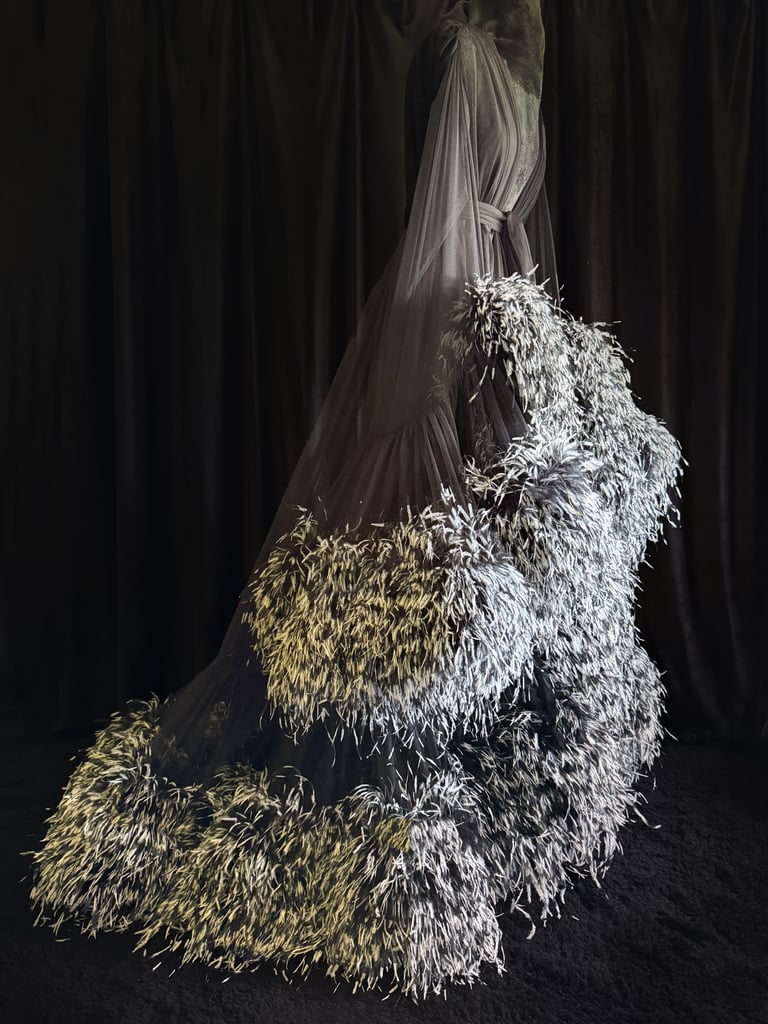 Special Order Ultra-Deluxe Ostrich "Cassandra" Dressing Gown Image 9