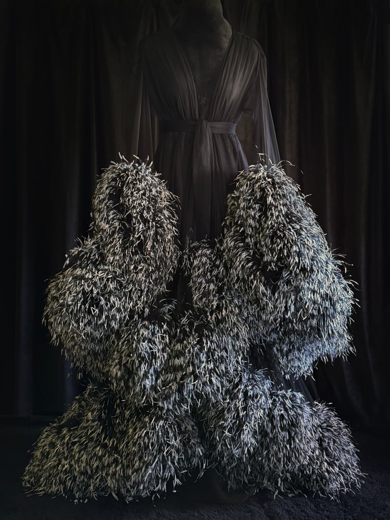 Special Order Ultra-Deluxe Ostrich "Cassandra" Dressing Gown Image 10