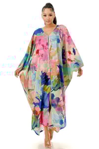 Image 1 of Let it Flow V Neck Loose Fit Maxi DIVA Dress
