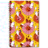 Image 1 of Ghost Floral Spiral Bound Notebook