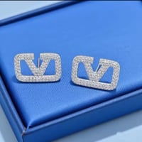 Classy  V Silver Studs