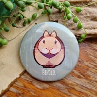 Round Bunny Button Pin