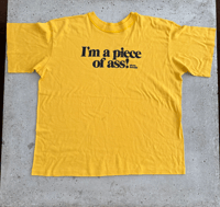 Image 1 of Medium Yellow PIECE OF! Vintage T-SHIRT