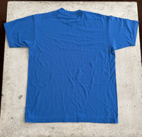 Image 2 of Large Blue PIECE OF! Vintage T-SHIRT