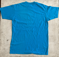 Image 2 of Large Light Blue PIECE OF! Vintage T-SHIRT