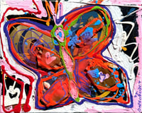 Neon Orange Butterfly 