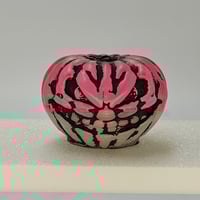 Image 1 of Icky lanyard bead- transparent pink/nuetal violet/blackwashed 
