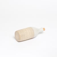 Image 2 of Ceramic Grooved Neck Bottle White