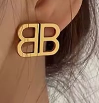 Image 4 of Classy Gold BB Earrings 