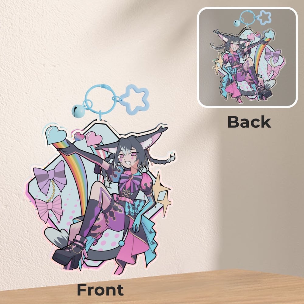 Image of Koru Pride Glitter Keychain