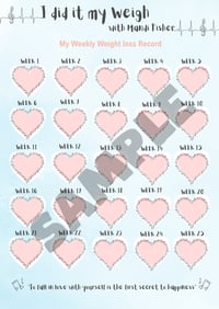 Image 2 of I did it my Weigh - Weekly weigh in chart