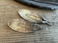 Image 7 of Solid Sterling Silver Large Statement Petals earrings / n35