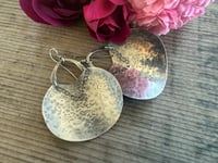 Image 7 of Large Round Statement Sterling Silver Peaces of Luanda earrings/n7