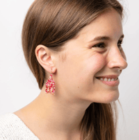 Image 7 of Cassie Mini Beaded Earrings in Various Colors