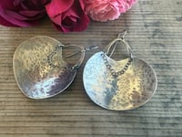 Image 8 of Large Round Statement Sterling Silver Peaces of Luanda earrings/n7