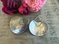 Image 9 of Large Round Statement Sterling Silver Peaces of Luanda earrings/n7
