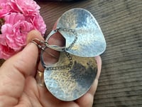 Image 2 of Large Round Statement Sterling Silver Peaces of Luanda earrings/n7