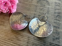 Image 6 of Large Round Statement Sterling Silver Peaces of Luanda earrings/n7