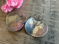 Image 14 of Large Round Statement Sterling Silver Peaces of Luanda earrings/n7
