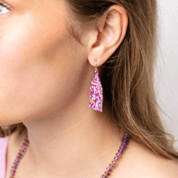 Image 9 of Cassie Mini Beaded Earrings in Various Colors