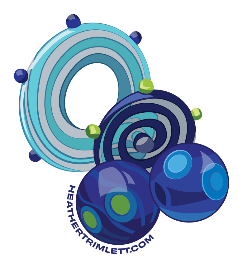 Image of Blue Bead Sticker