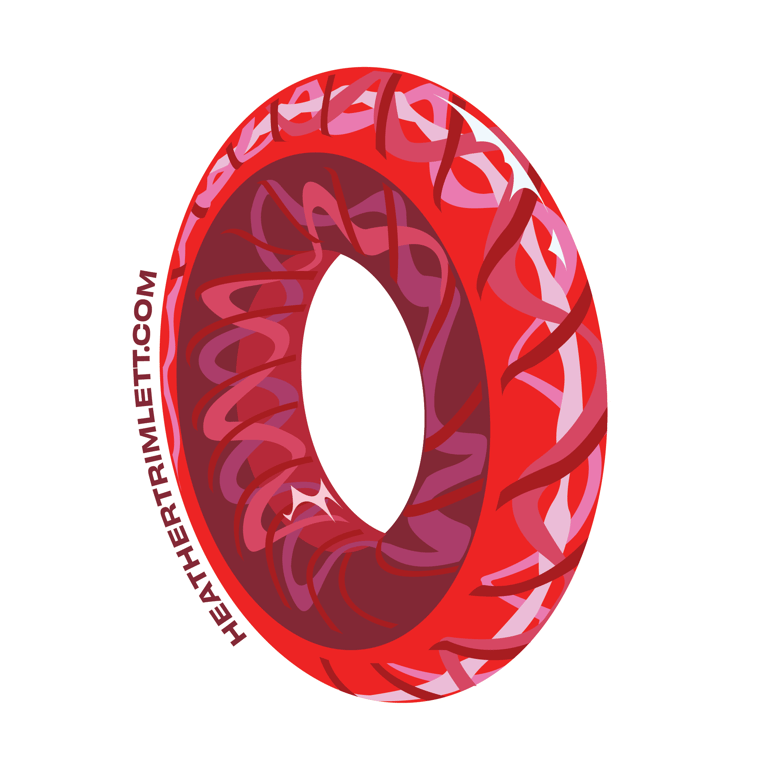 Image of Pink Disk Bead Sticker!