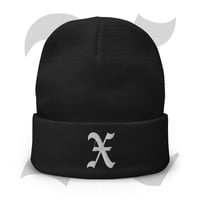 Old English X Embroidered Beanie