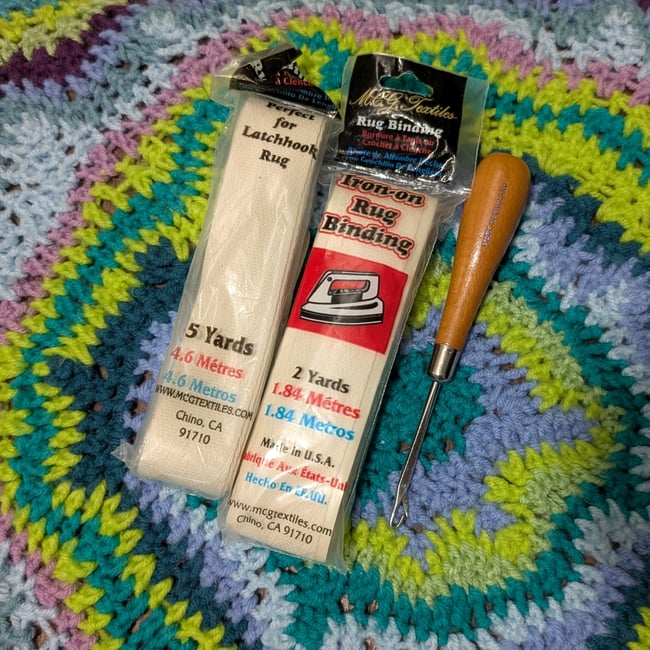 Vntg Bucilla Lion Skin Latch Hook Rug Kit