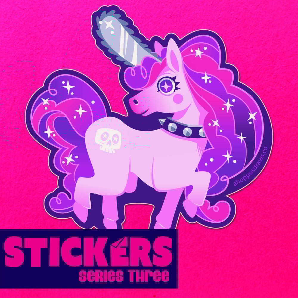 Image of 5" STICKERS Series Three: Saw-nicorn