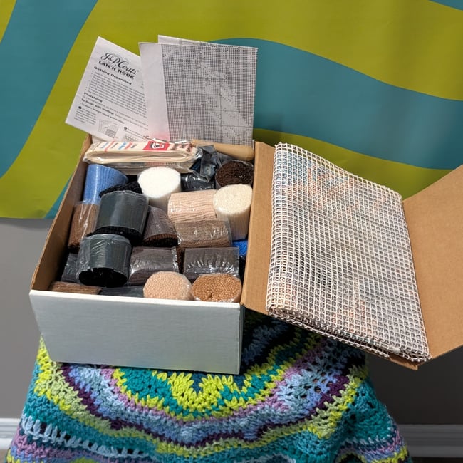 Vntg J. & P. Coats Horse Latch Hook Rug Kit