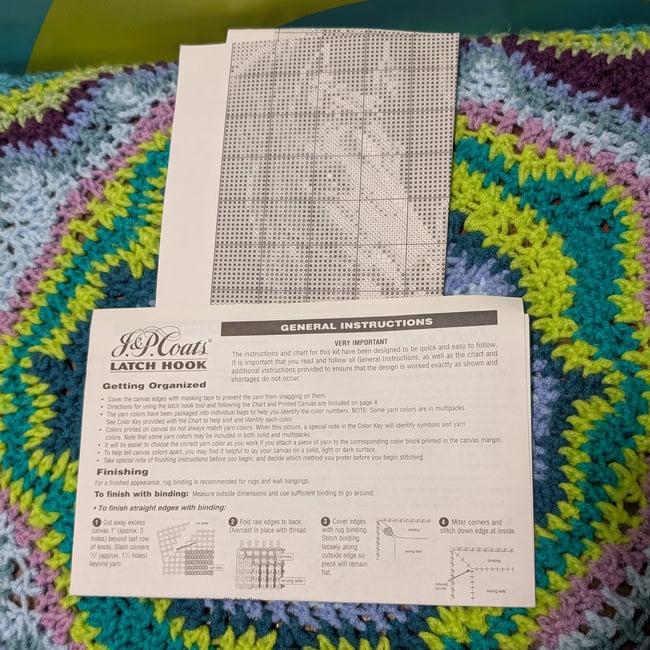 Vntg J. & P. Coats Horse Latch Hook Rug Kit