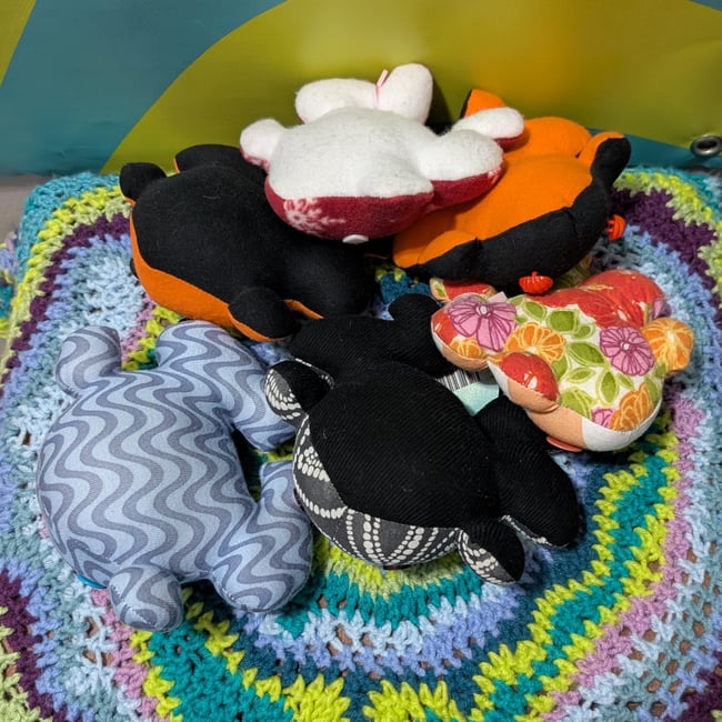 Handmade Plush Frogs