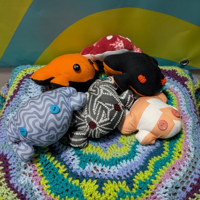 Handmade Plush Frogs