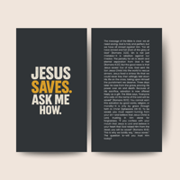 Jesus Saves. Ask Me How. Gospel Tracts