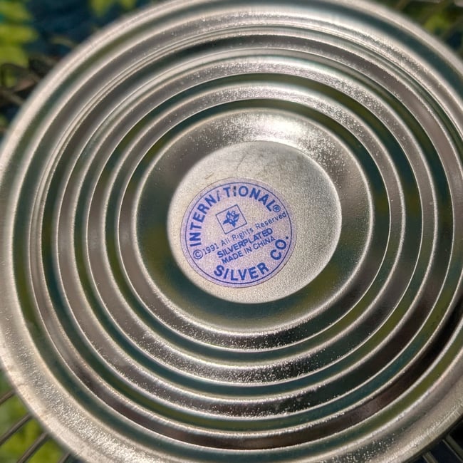 Vntg International Silver Company Silver-plated Heart Shaped Wire Basket IOB