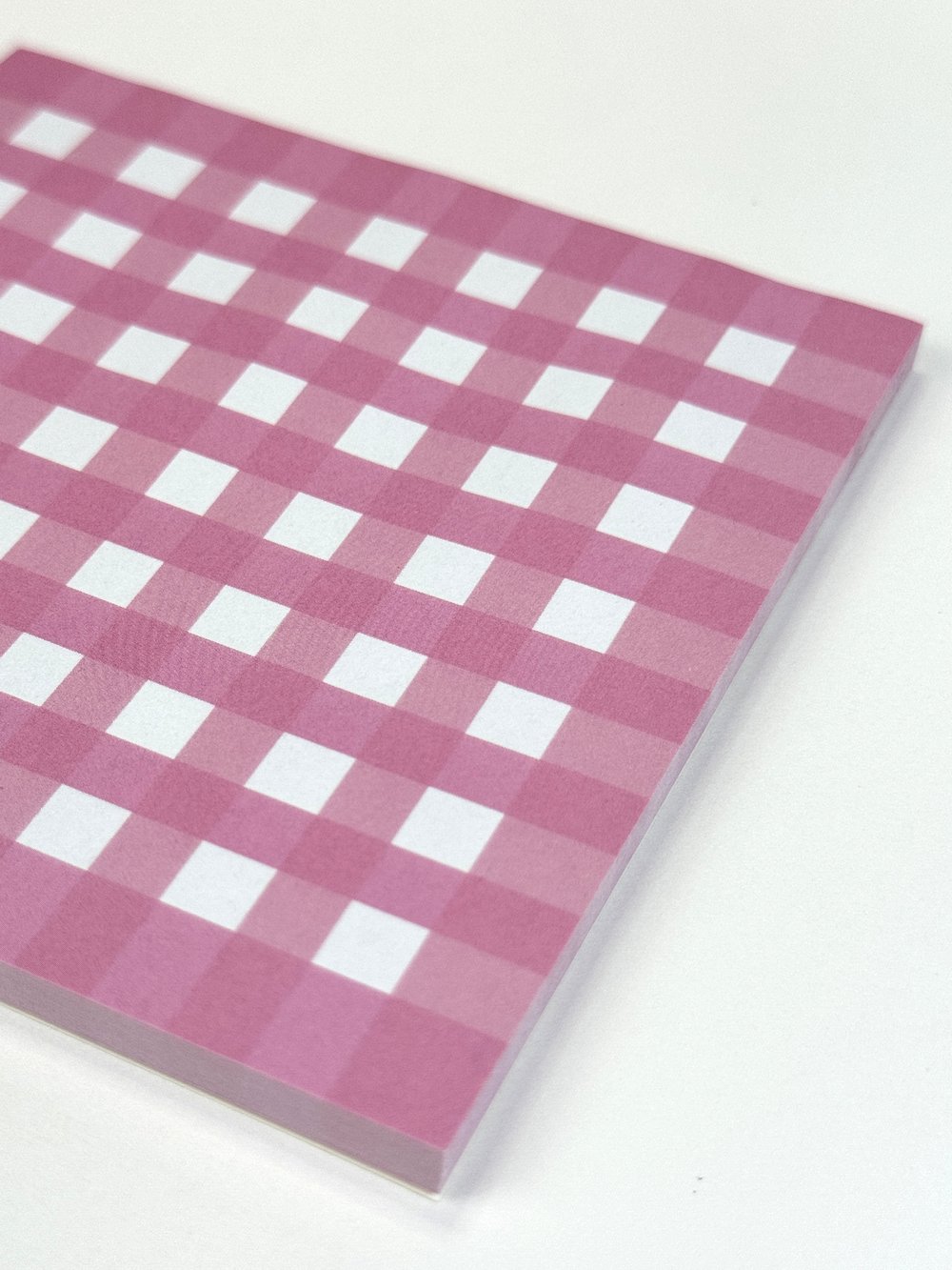 Image of Pink Gingham Sticky Notes