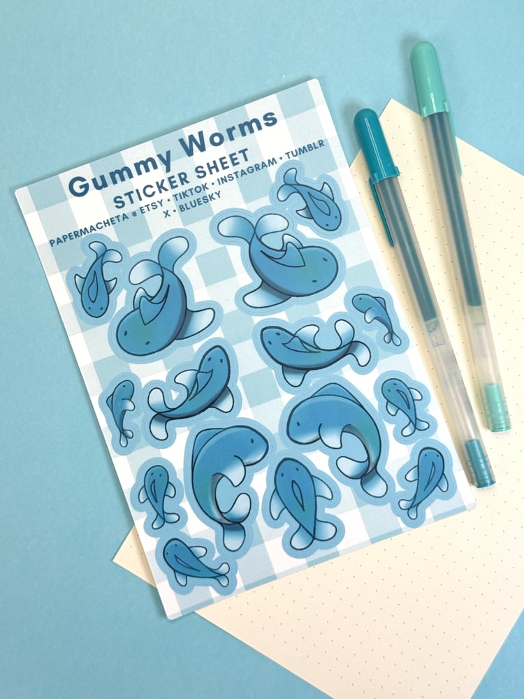Image of Gummy Sharks Sticker Sheet