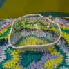 Vntg Clear Opalescent Moonstone Hobnail Handled Heart Dish