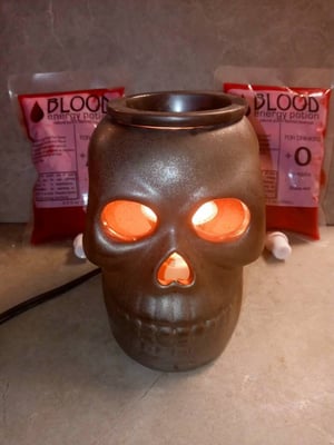Image of Skull wax warmer/ Halloween Wax Warmer/ Wax warmer/Halloween decor/Skeleton decor/ Witchy Decor/S...