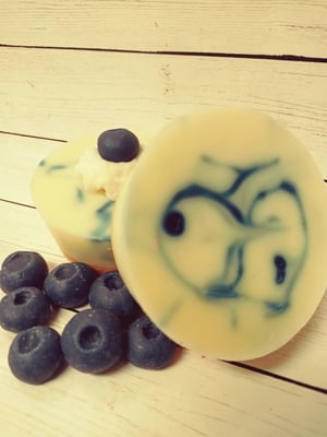 Image of Blueberry Cheesecake wax Melts/Fake food melts/ food wax melts/ realistic cheesecake wax melt